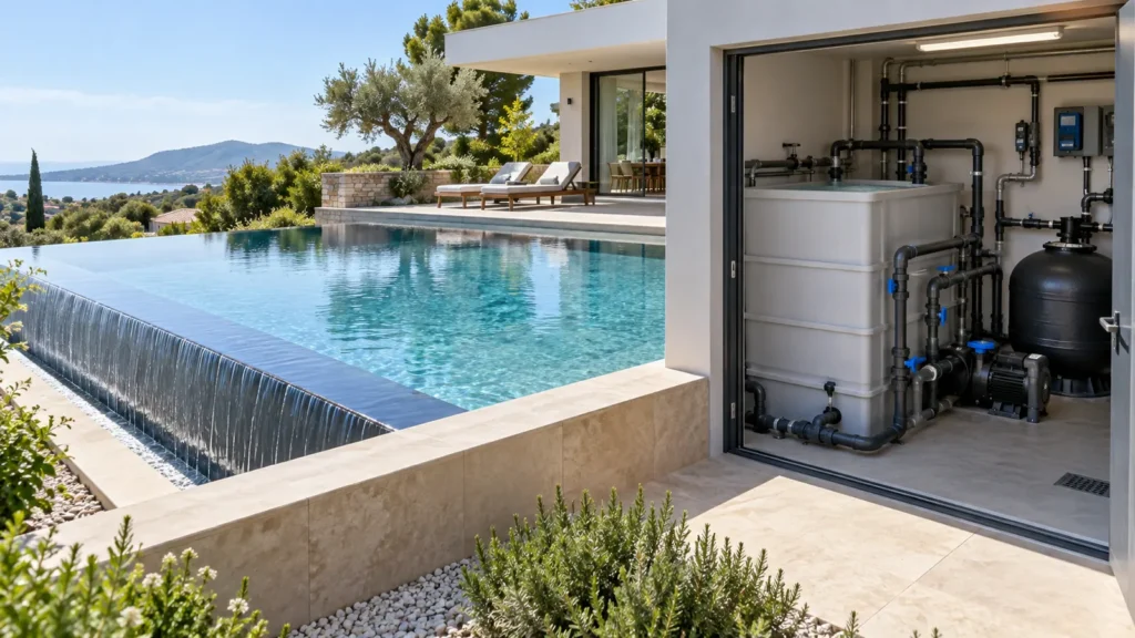 Bac tampon de piscine : fonctionnement et dimensionnement