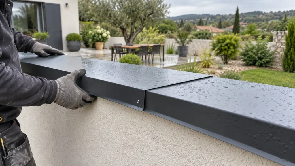 Couvertine aluminium : dimensions, fixation et pose