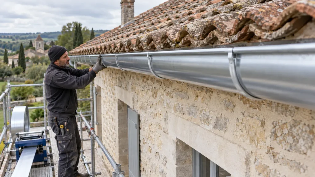 Gouttière zinc sans soudure : avantages et pose