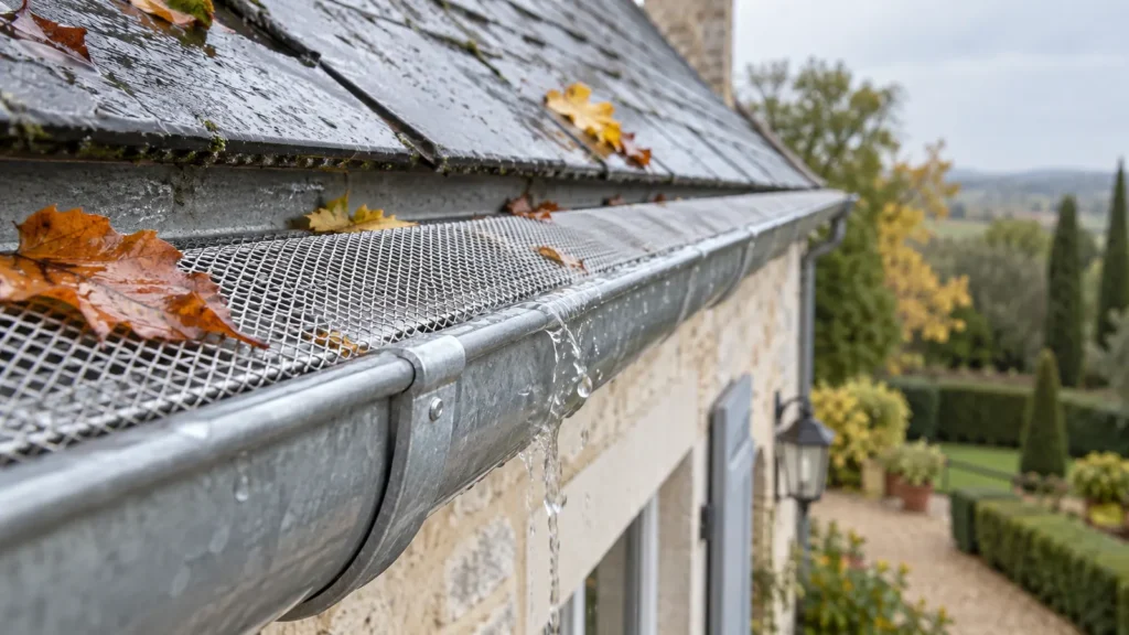 Grille pour gouttières : choix, pose et entretien