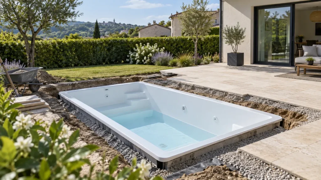 Mini piscine coque 3 × 2 m : prix, installation et contraintes