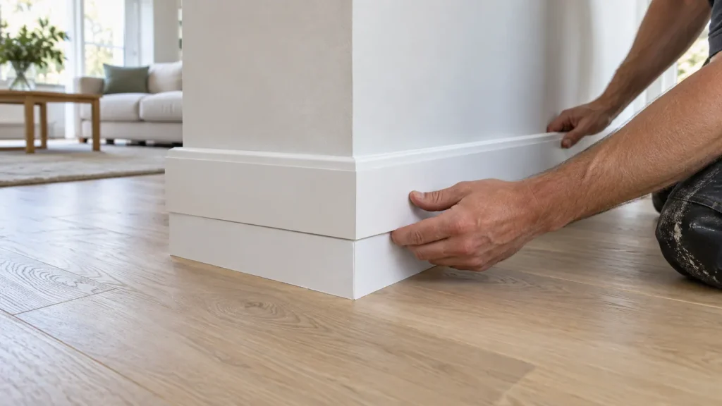 Surplinthe en bois : rénover sans déposer les anciennes plinthes