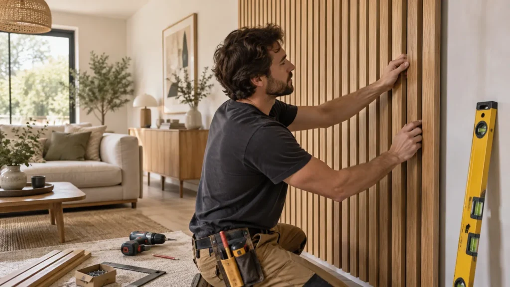 Habillage mural en tasseaux de bois : choix et pose