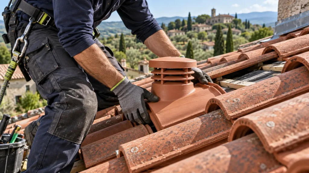 Tuile à douille : rôle, diamètre et pose pour une bonne ventilation